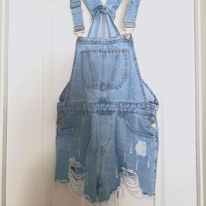 Distressed Jean Short Jumper